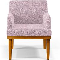 Kit 2 Poltronas Base Mel Beatriz W01 Bouclê Rosê - 6