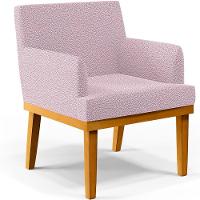 Kit 2 Poltronas Base Mel Beatriz W01 Bouclê Rosê - 9