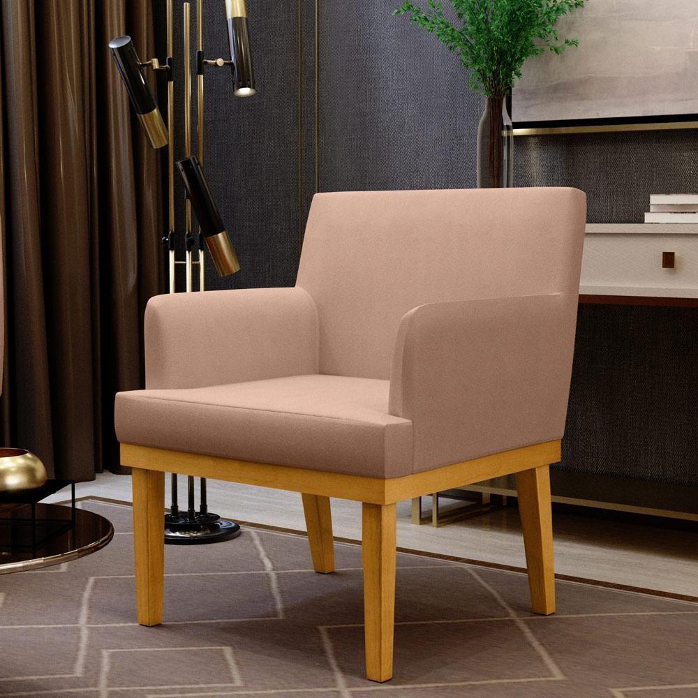 Kit 04 Poltronas Beatriz W01 Linho Rosê - 10