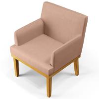 Kit 04 Poltronas Beatriz W01 Linho Rosê