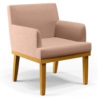 Kit 04 Poltronas Beatriz W01 Linho Rosê - 9