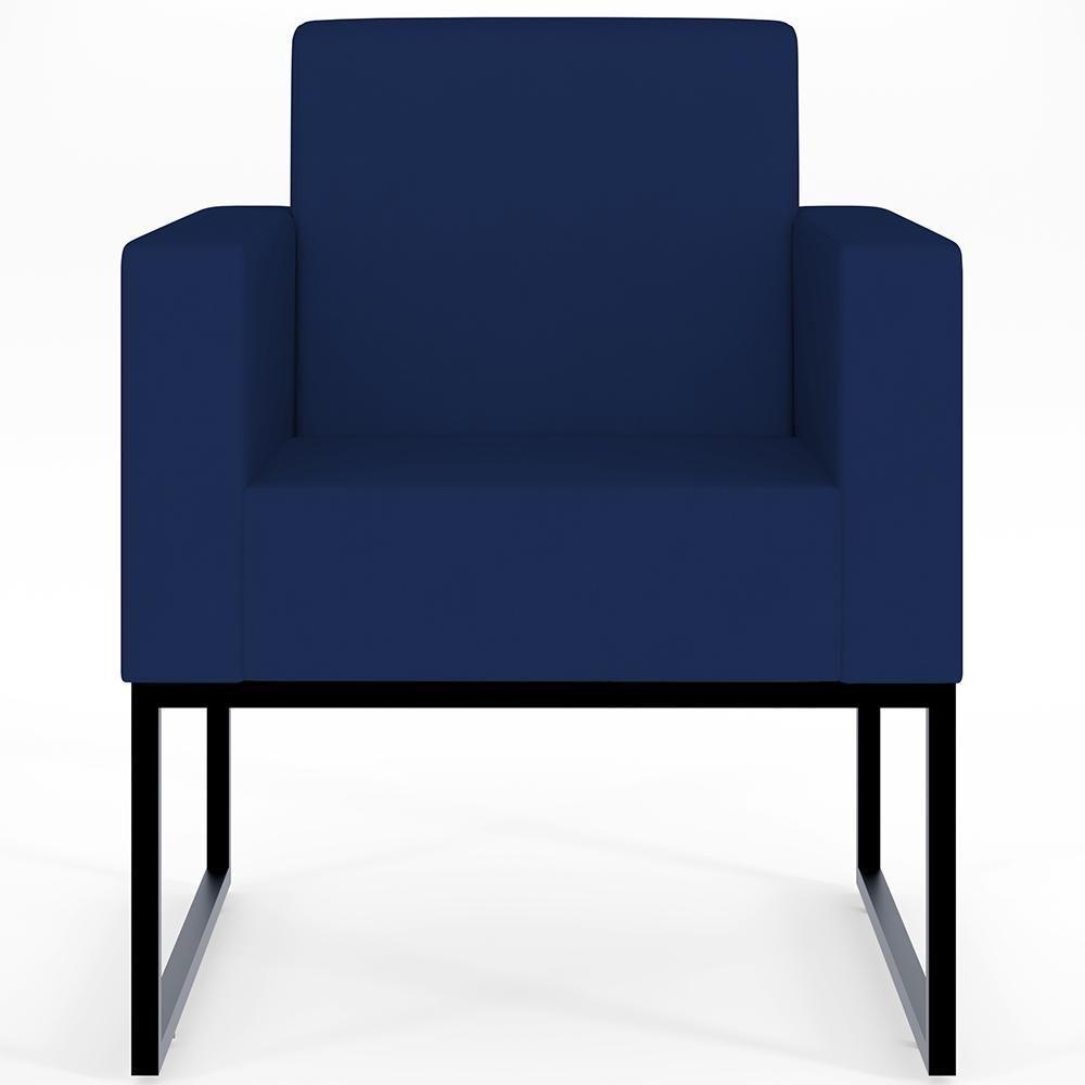 Kit 04 Poltronas Helô L02 Suede Azul Marinho - 13