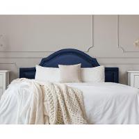 Cabeceira King Luxo 193X60 Azul Tachas Fumê - 1