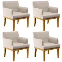 Kit 04 Poltronas Beatriz W01 Linho Cru - 1