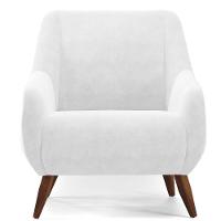 Poltrona Fixa Pés De Madeira Paloma D02 Corano Branco C-12 - 9