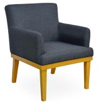 Kit 04 Poltronas Beatriz W01 Linho Chumbo - 3