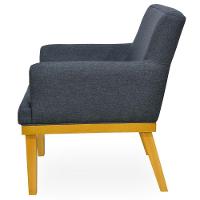 Kit 04 Poltronas Beatriz W01 Linho Chumbo - 5