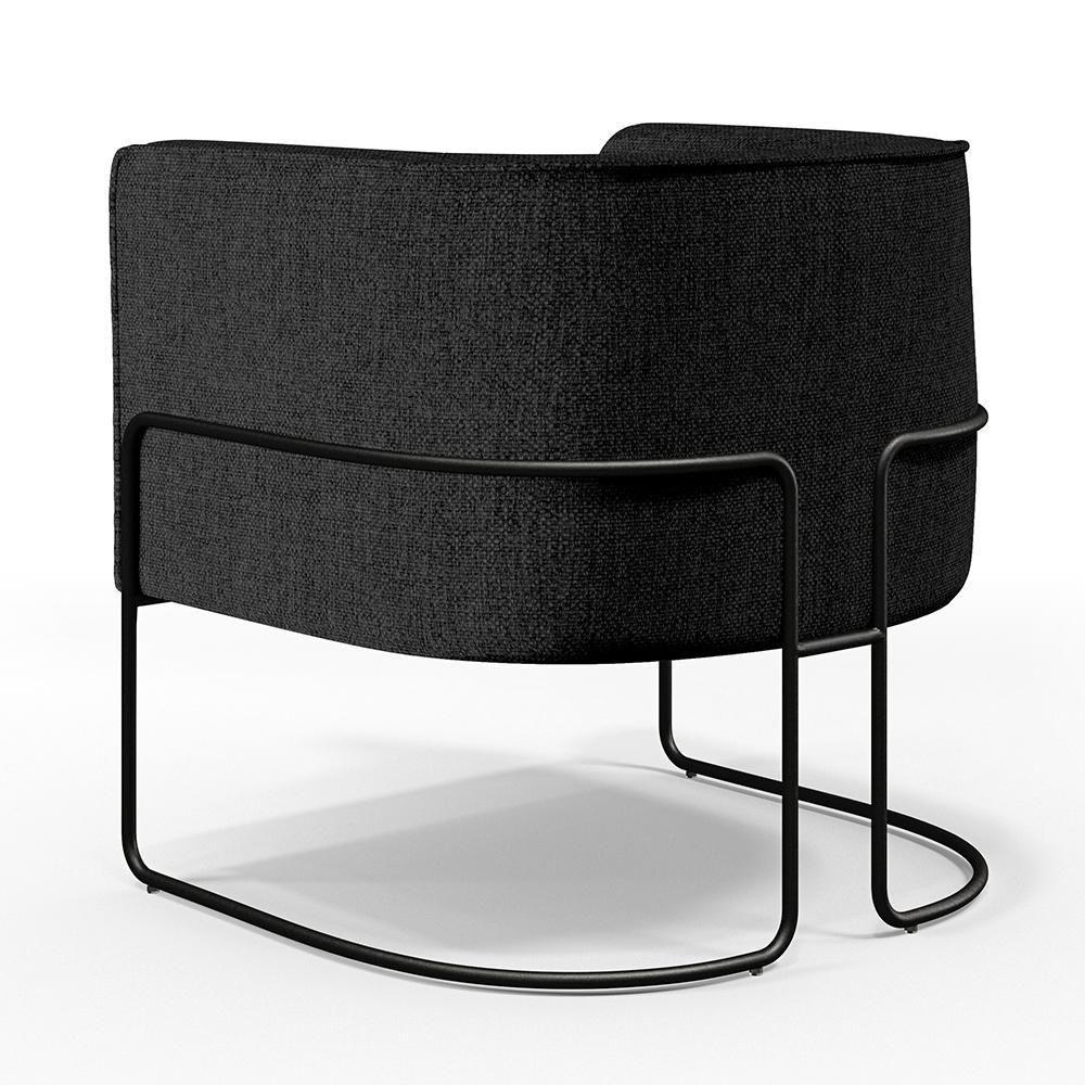 Kit 02 Poltronas Preto Betina D02 Chumbo D-465 - 4