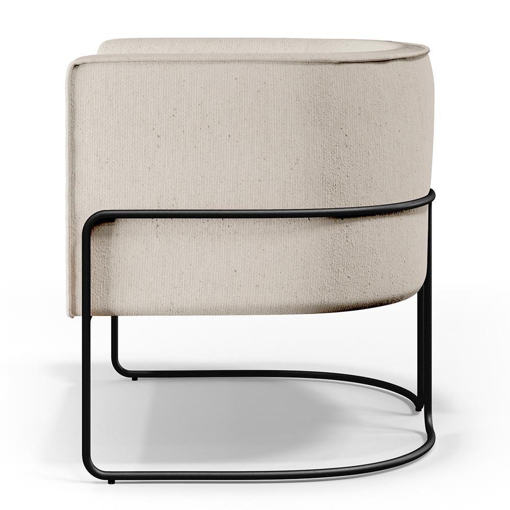 Kit 02 Poltronas Preto Betina D02 Bege C-443 - 5