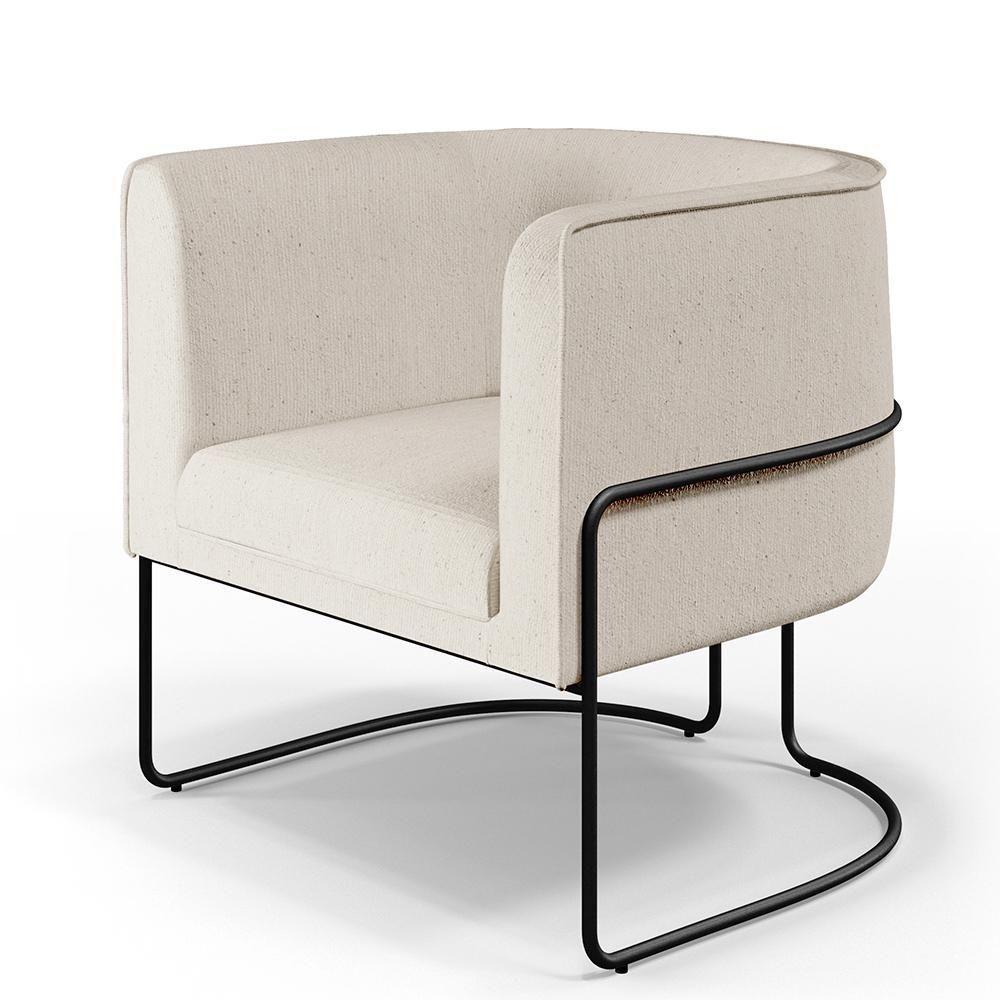 Kit 02 Poltronas Preto Betina D02 Bege C-443 - 9