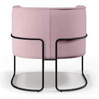 Kit 02 Poltronas Preto Betina D02 Veludo Rosê C-305