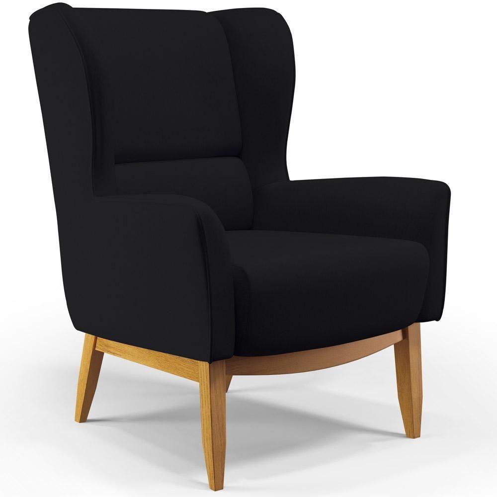 Kit Poltrona Milena D02 Com Puff Viseo Veludo Preto C-300 - 7