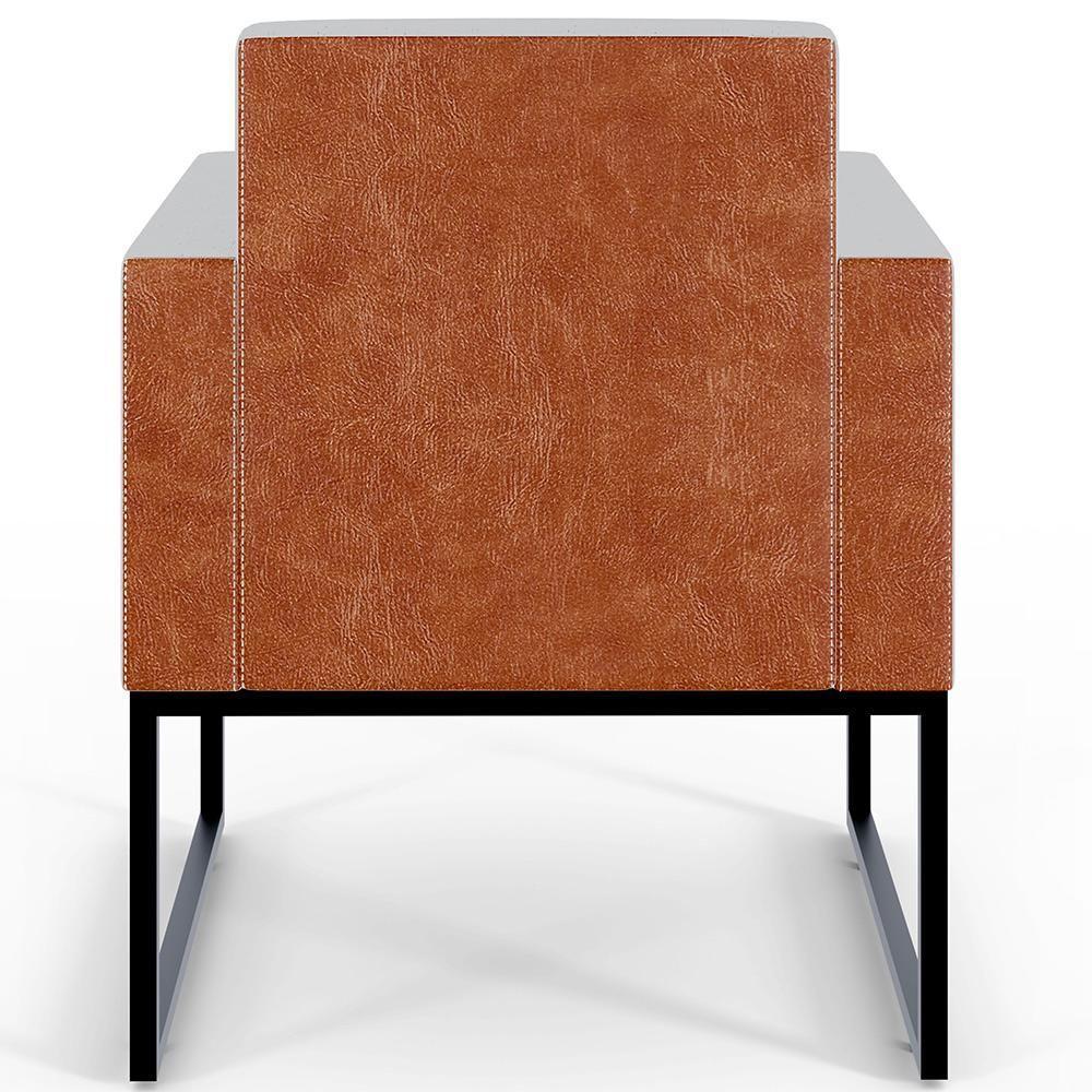 Kit 04 Poltronas Base Fixa Metal Helô L02 Linho Cinza Camel - 2