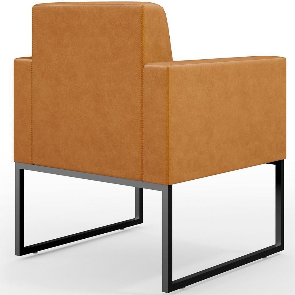 Kit 04 Poltronas Base Fixa Metal Helô L02 Whisky - 2