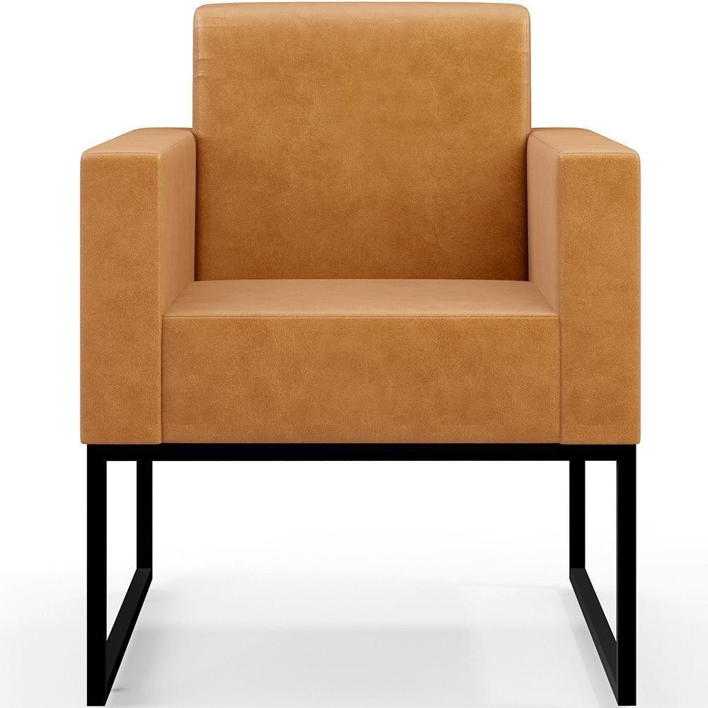 Kit 04 Poltronas Base Fixa Metal Helô L02 Whisky - 4