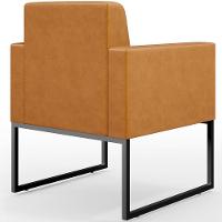 Kit 04 Poltronas Base Fixa Metal Helô L02 Whisky - 2