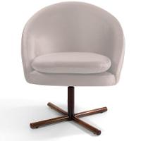 Kit 02 Poltronas Rafa D02 Veludo Bege C-309 - 6