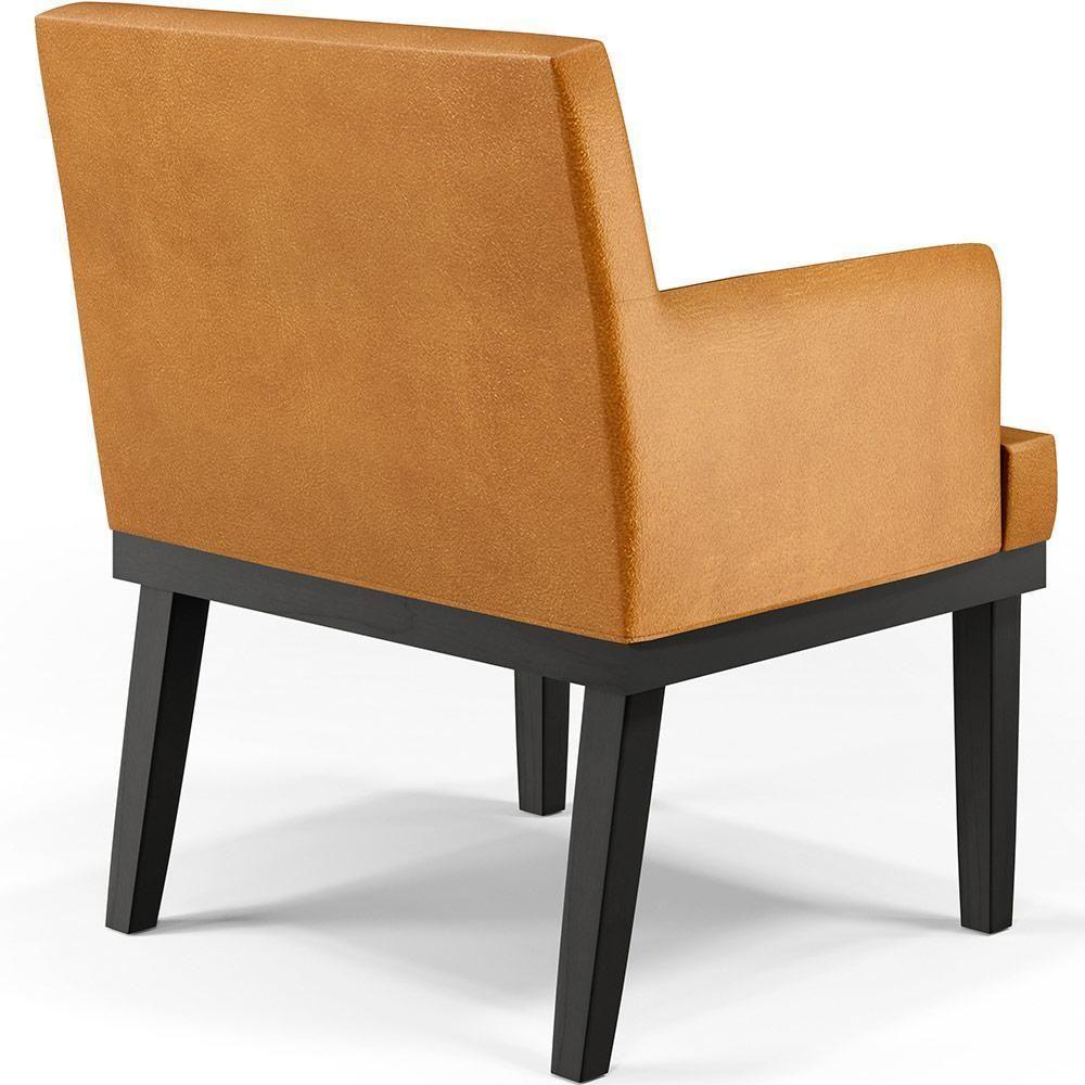 Kit 04 Poltronas Base Preto Beatriz W01 Couríssimo Whisky - 3