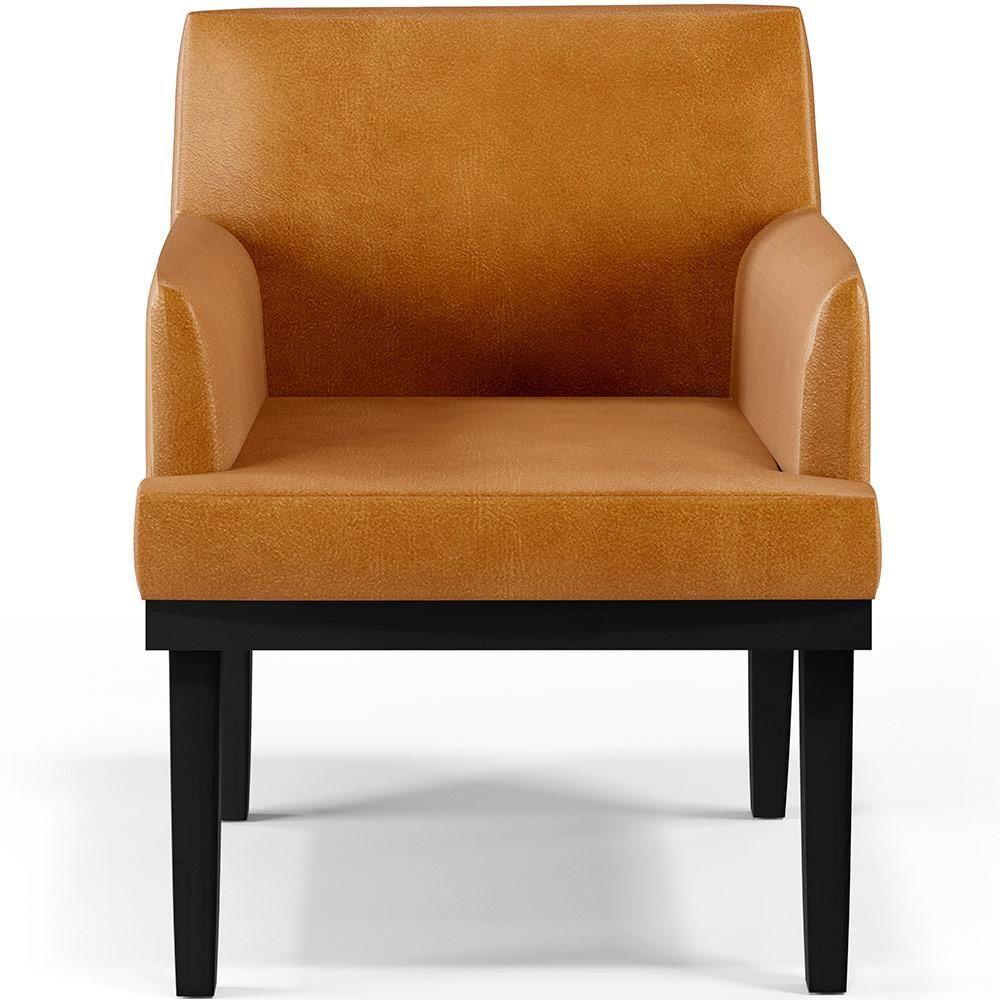 Kit 04 Poltronas Base Preto Beatriz W01 Couríssimo Whisky - 6