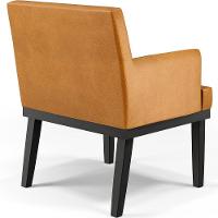 Kit 04 Poltronas Base Preto Beatriz W01 Couríssimo Whisky - 3