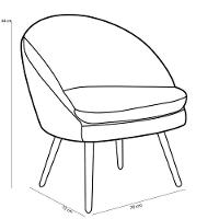 Kit 02 Poltronas Rafa D02 Veludo Azul Oxford C-304 - 2