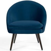 Kit 02 Poltronas Rafa D02 Veludo Azul Oxford C-304 - 5