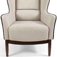 Kit 02 Poltronas Milena D02 Algodão Poliéster Bege C-392 - 3