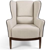 Kit 02 Poltronas Milena D02 Algodão Poliéster Bege C-392