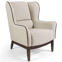 Kit 02 Poltronas Milena D02 Algodão Poliéster Bege C-392 - 5