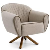 Kit 02 Poltronas Nina D02 Bege Rústico D-470 - 9