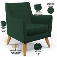 Kit 02 PoltronasTaroba D02 Veludo Verde Musgo C-303 - 6
