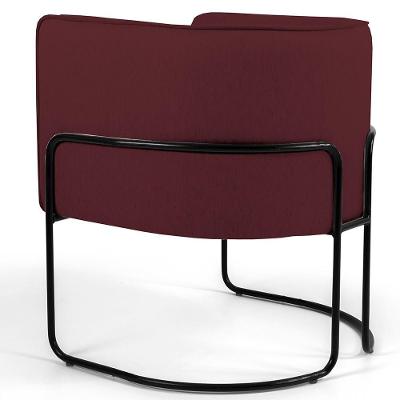 Poltrona Decorativa Betina D02 Fixa Veludo Marsala Lyam Decor