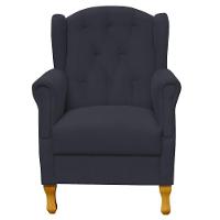 Kit 02 Poltronas Para Sala De Estar Yara P02 Suede Preto - 5