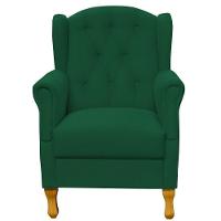 Poltrona Para Sala De Estar Yara P02 Suede Verde Musgo - 5