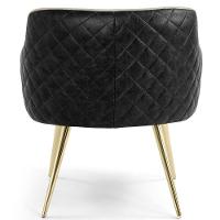 Kit 02 Poltronas D'Ouro Linho Bege C-129 Corano Preto - 5