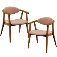 Kit 02 Poltronas Para Sala De Estar Cecília B04 Linho Rosê - 1