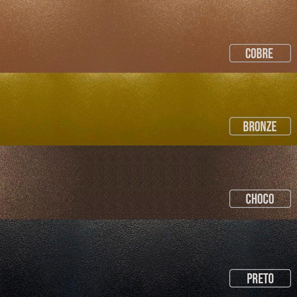 Poltrona Fixa Base De Aço Bronze Corano Preto Fosco B-97 - 2