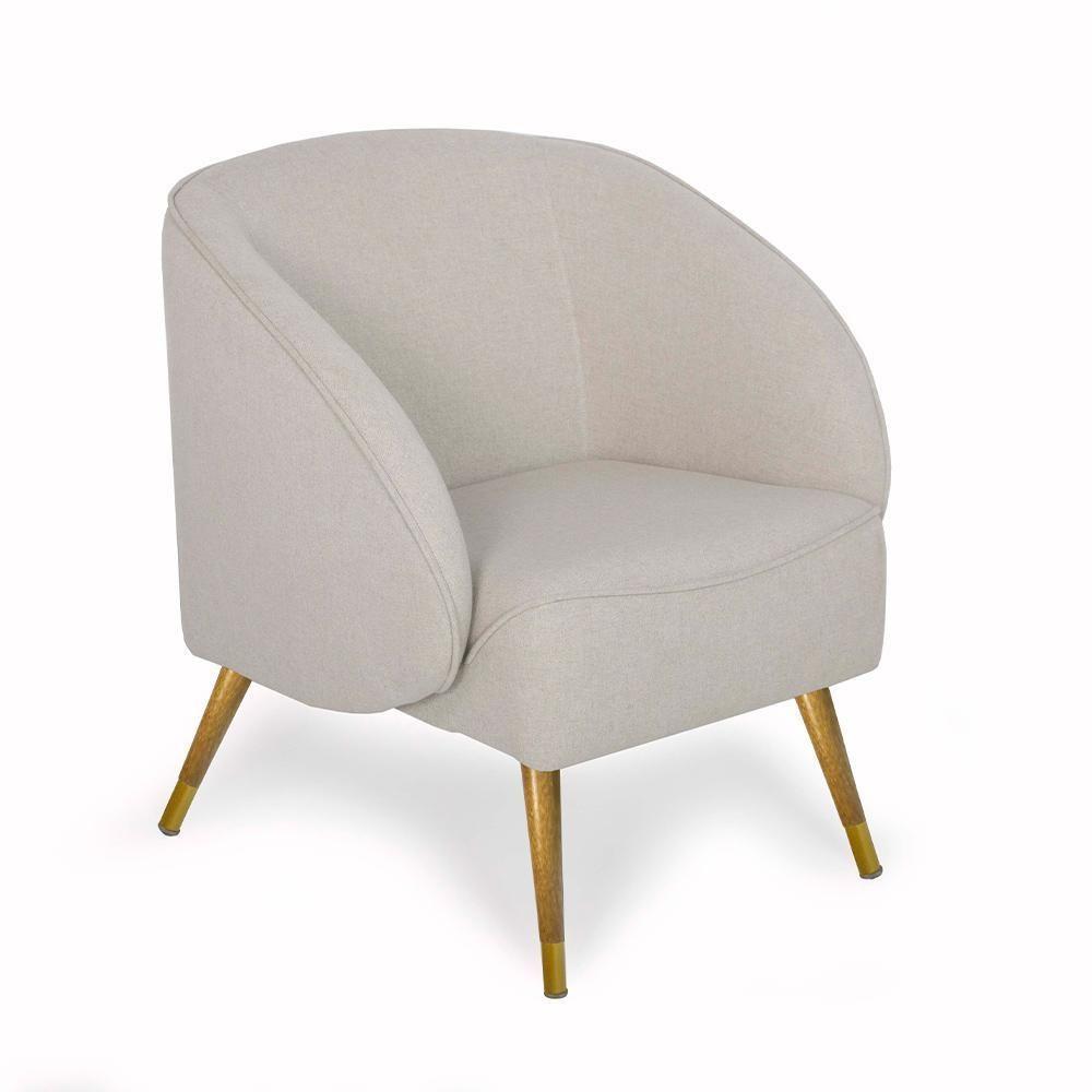 Kit 02 Poltronas Duo New Bronze Agnes D02 Linho Bege B-415 - 3