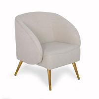 Kit 02 Poltronas Duo New Bronze Agnes D02 Linho Bege B-415 - 3