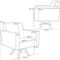 Kit 02 Poltronas Base De Madeira Helô L02 Suede Verde Musgo