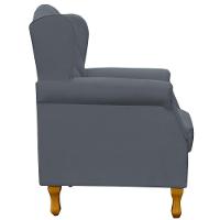 Kit 02 Poltronas Para Sala De Estar Yara P02 Suede Cinza