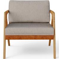 Poltrona Para Sala Estar Pietra Camel Linho Bege - 6