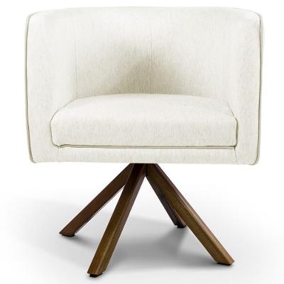Kit 2 Poltronas Giratórias Betina D02 Veludo Bege Lyam Decor