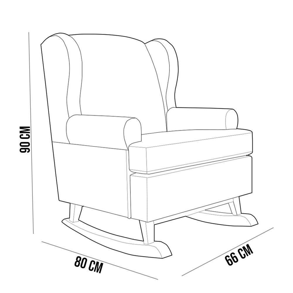 Kit 02 Poltronas Malu Base De Madeira P02 Linho Bege - 5