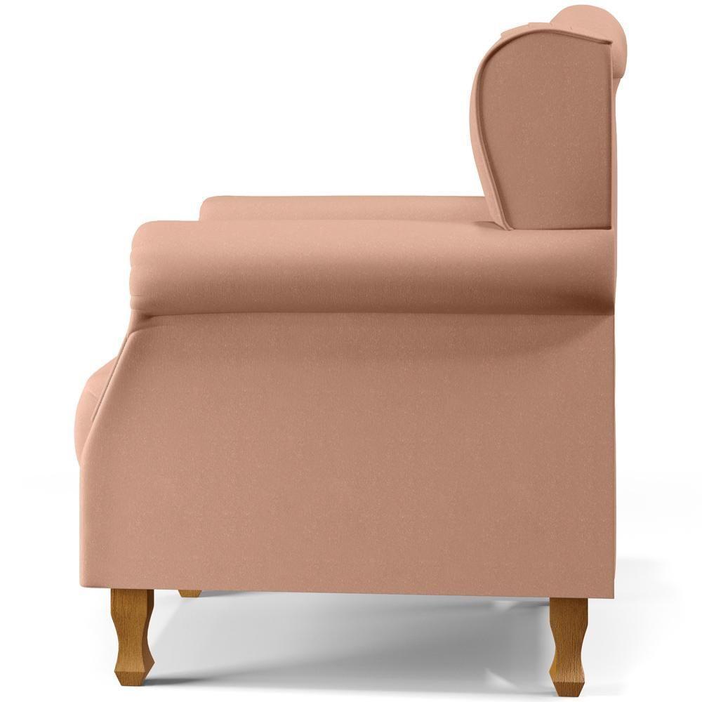 Kit 02 Poltronas Para Sala De Estar Yara P02 Linho Rosê - 3