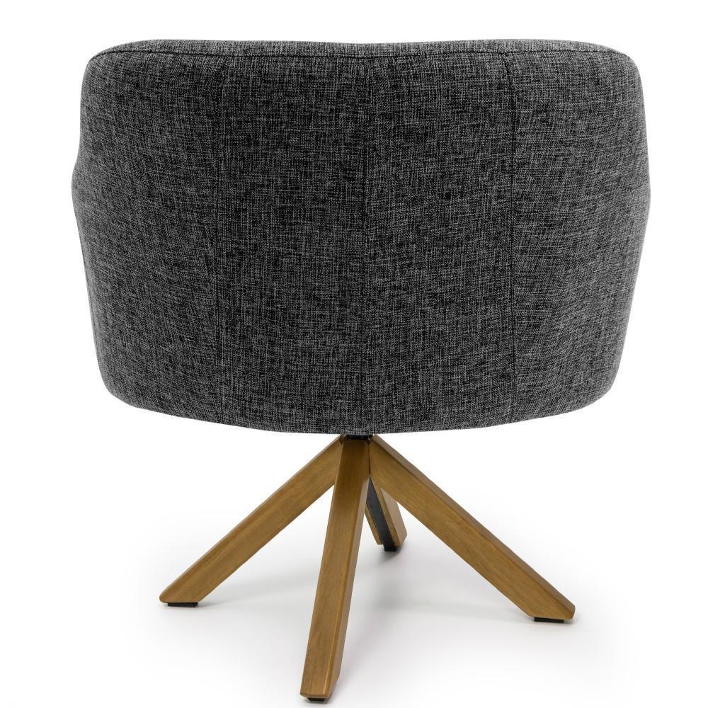 Kit 02 Poltronas Base Giratória Linho Chumbo D-469 - 2