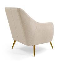 Poltrona Paloma Pés Palito New Bronze Bege C-129 - 3