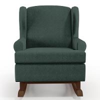 Poltrona Malu Base De Madeira P02 Linho Verde Musgo - 6