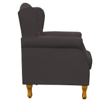 Poltrona Para Sala De Estar Yara P02 Suede Marrom - 2