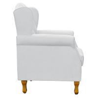 Kit 02 Poltronas Para Sala De Estar Yara P02 Corino Branco